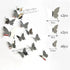 Luxury 3D Wall Stunning 12Pcs 4D Hollow Butterfly Wall Sticker Home Decoration Wall Stickers wedding Party Wedding