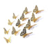 Luxury 3D Wall Stunning 12Pcs 4D Hollow Butterfly Wall Sticker Home Decoration Wall Stickers wedding Party Wedding