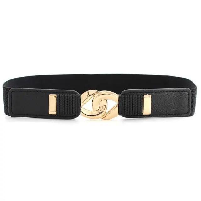 Luxury Black Elastic Women Belt Unique Belt Stretch Waistband Stylish Women Vintage Waist Belts - STEVVEX Fashion - 702, belt, belt for women, belts, black belt, black elastic belt, casual belt, classic belt, elastic belt, elegant belt, elegant black belt, fashion belt, party belt, retro belt, stretchy belt, stylish belt, trendy belt, vintage belt, waistband, waistband for women, women belts - Stevvex.com