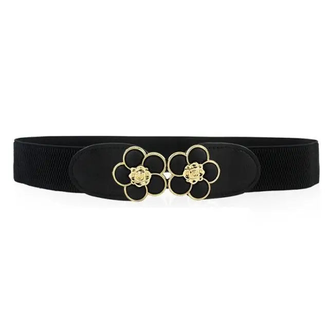 Luxury Black Elastic Women Belt Unique Belt Stretch Waistband Stylish Women Vintage Waist Belts - STEVVEX Fashion - 702, belt, belt for women, belts, black belt, black elastic belt, casual belt, classic belt, elastic belt, elegant belt, elegant black belt, fashion belt, party belt, retro belt, stretchy belt, stylish belt, trendy belt, vintage belt, waistband, waistband for women, women belts - Stevvex.com