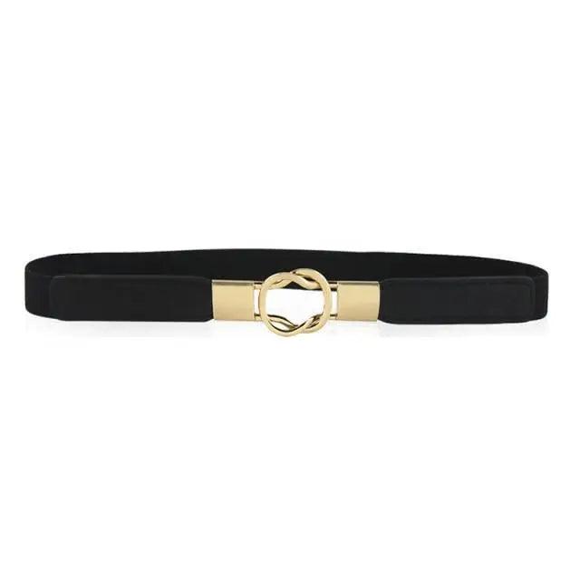 Luxury Black Elastic Women Belt Unique Belt Stretch Waistband Stylish Women Vintage Waist Belts - STEVVEX Fashion - 702, belt, belt for women, belts, black belt, black elastic belt, casual belt, classic belt, elastic belt, elegant belt, elegant black belt, fashion belt, party belt, retro belt, stretchy belt, stylish belt, trendy belt, vintage belt, waistband, waistband for women, women belts - Stevvex.com