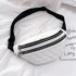 Luxury Black PU Leather Fashion Women Waist Bag Waterproof Fanny Pack Beautiful Design Fanny Pack Cool Travel Waist Bag