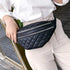 Luxury Black PU Leather Fashion Women Waist Bag Waterproof Fanny Pack Beautiful Design Fanny Pack Cool Travel Waist Bag