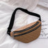 Luxury Black PU Leather Fashion Women Waist Bag Waterproof Fanny Pack Beautiful Design Fanny Pack Cool Travel Waist Bag