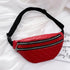 Luxury Black PU Leather Fashion Women Waist Bag Waterproof Fanny Pack Beautiful Design Fanny Pack Cool Travel Waist Bag