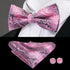 Luxury Butterfly Beige Silk Bow Ties For Men Gentlemens Cufflinks Set Elegant Design Wedding Party Bowties For Tuxedo