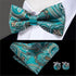 Luxury Butterfly Beige Silk Bow Ties For Men Gentlemens Cufflinks Set Elegant Design Wedding Party Bowties For Tuxedo