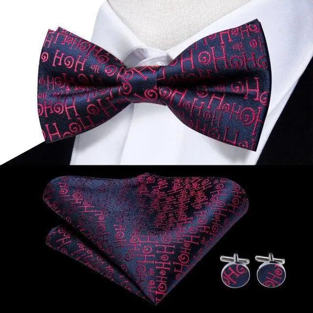 Luxury Butterfly Beige Silk Bow Ties For Men Gentlemens Cufflinks Set Elegant Design Wedding Party Bowties For Tuxedo