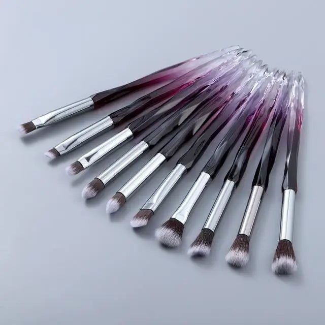 Luxury Cosmic Color New Luxury Crystal Makeup Brushes Powder Foundation Eyeshadow Eyebrow Cosmetics for Face Fan Make