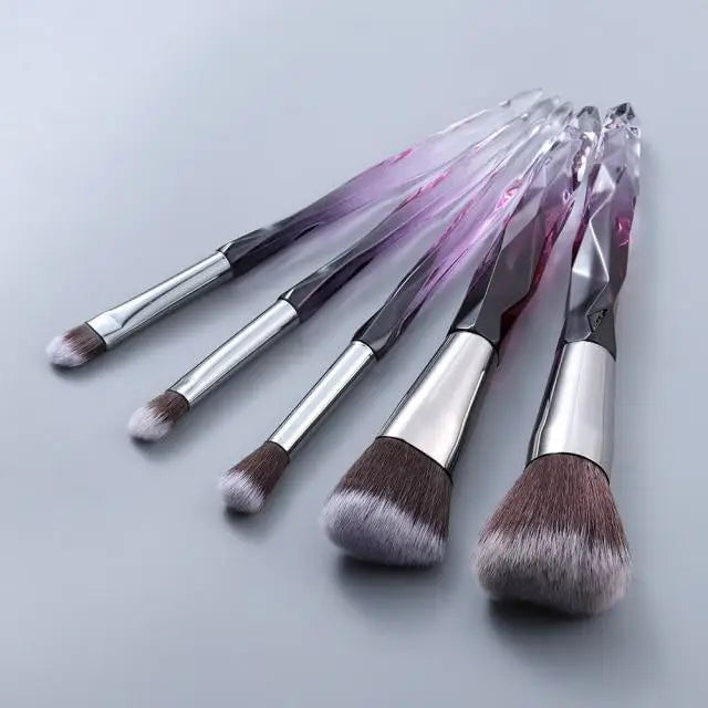 Luxury Cosmic Color New Luxury Crystal Makeup Brushes Powder Foundation Eyeshadow Eyebrow Cosmetics for Face Fan Make