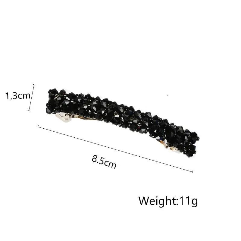 Luxury Crystal Spring Hair Clips Pins Handmade Beads Hair Barrettes For Women Trendy Rhinestone Barrettes