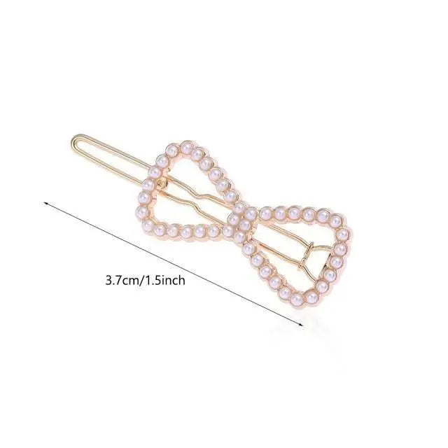 Luxury Design Star Round Pearl Women Hair Barrettes Cute Wedding Hair Clip For Women Ultra - light Party Hair Clips