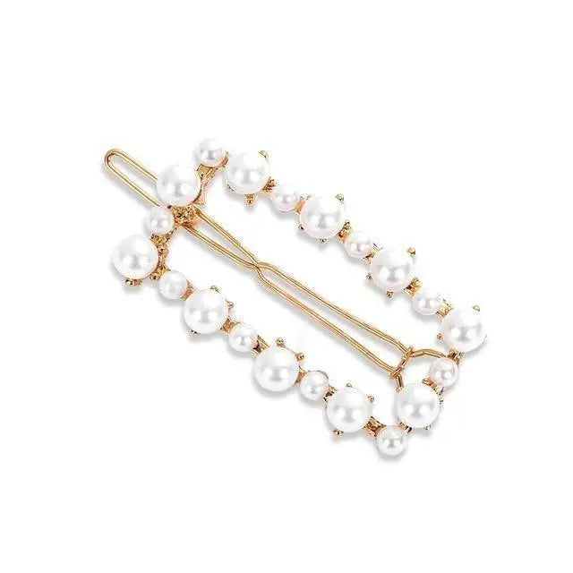 Luxury Design Star Round Pearl Women Hair Barrettes Cute Wedding Hair Clip For Women Ultra - light Party Hair Clips - 7