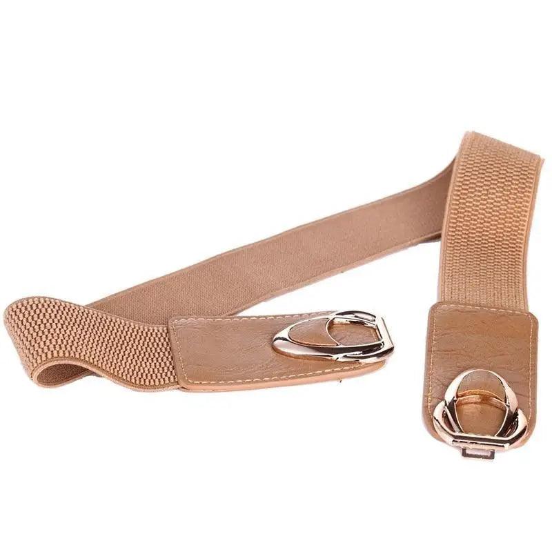 Luxury Elastic PU Leather Wide Belts For Women Fashion Stretchy Thick Waist Dress Plus Size Waistbands For Women - STEVVEX Fashion - 702, belt, belts, belts for women, casual belt, classic belt, elastic belt, elegant belt, fashion belt, luxury belt, metal buckle belt, new design belt, party belt, plus size belt, PU leather belt, retro belt, stretchy belt, thick belt, trendy belt, unique belt, vintage belt, women belts, women elastic belt - Stevvex.com