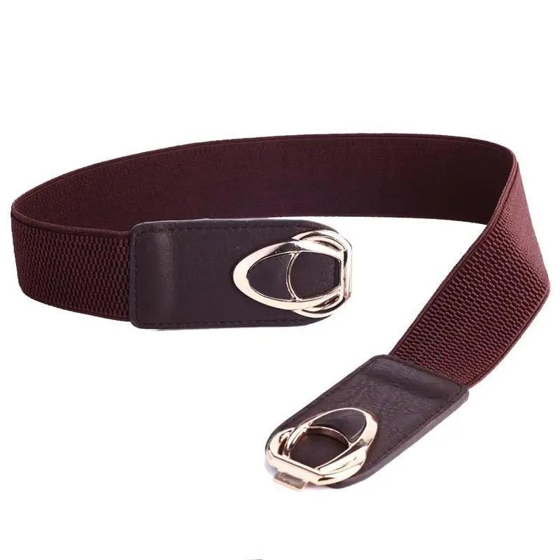 Luxury Elastic PU Leather Wide Belts For Women Fashion Stretchy Thick Waist Dress Plus Size Waistbands For Women - STEVVEX Fashion - 702, belt, belts, belts for women, casual belt, classic belt, elastic belt, elegant belt, fashion belt, luxury belt, metal buckle belt, new design belt, party belt, plus size belt, PU leather belt, retro belt, stretchy belt, thick belt, trendy belt, unique belt, vintage belt, women belts, women elastic belt - Stevvex.com