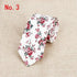 Luxury Flower Handmade Cotton Ties For Men Classic Colorful Printed Floral Designs Necktie For Wedding - 3