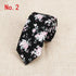 Luxury Flower Handmade Cotton Ties For Men Classic Colorful Printed Floral Designs Necktie For Wedding - 2