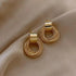 Luxury Gold Sparkling Gold Multiple Small Circle Earrings Jewelry fashion Wedding Party Unusual Earrings For Woman