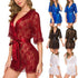 Luxury Lightweight Ladies Nightwear Elegant Short Gorgeous Design Bathrobe Sleepwear For Women - STIL8956UIRYH