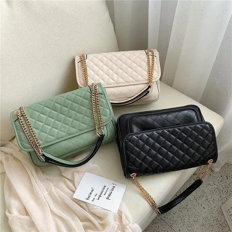 Luxury New Designer High Quality Pu Leather Bags For Women And Girls Elegant Large Capacity Female Handbags. Shoulder