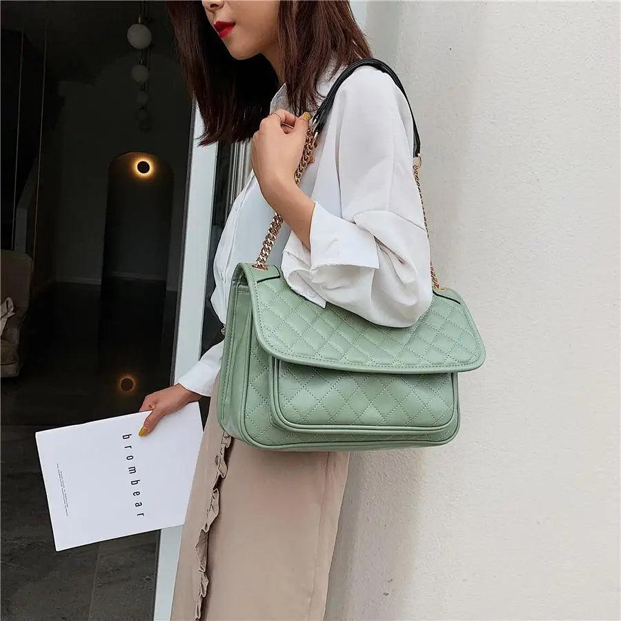 Luxury New Designer High Quality Pu Leather Bags For Women And Girls Elegant Large Capacity Female Handbags. Shoulder