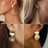 Luxury New Latest Round Dangle Drop Women’s Earrings Stylish Round Heart Gold Female Earring - Trendy Wedding Jewelry