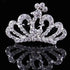 Luxury Rhinestone Hair Clip For Girls Silver Mini Crown Tiaras For Women Elegant Crystal Shiny Jewelry For Women - 7