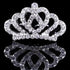 Luxury Rhinestone Hair Clip For Girls Silver Mini Crown Tiaras For Women Elegant Crystal Shiny Jewelry For Women - 5