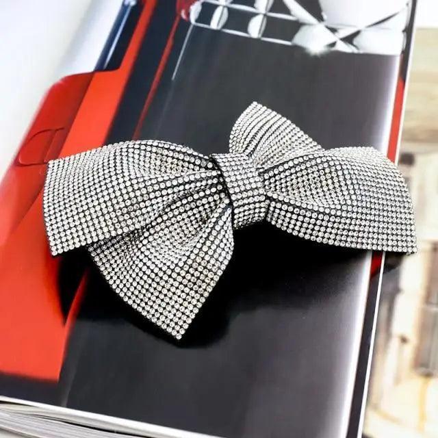 Luxury Shiny Ladies Bowknot Hair Clips For Women Fashion Hair Barrettes Black Hair Clips Hair Jewelry Excellent Gift