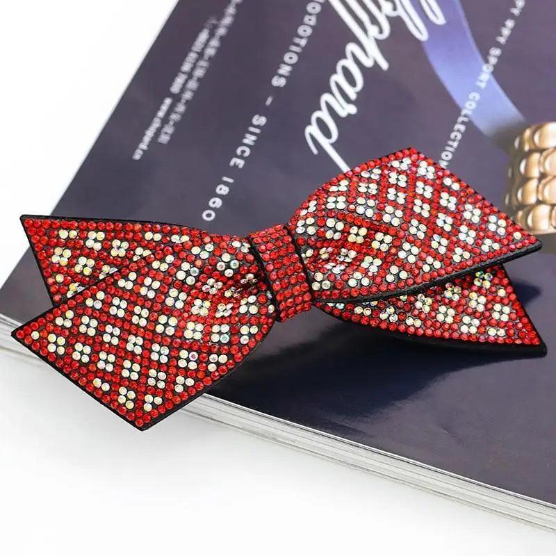 Luxury Shiny Ladies Bowknot Hair Clips For Women Fashion Hair Barrettes Black Hair Clips Hair Jewelry Excellent Gift