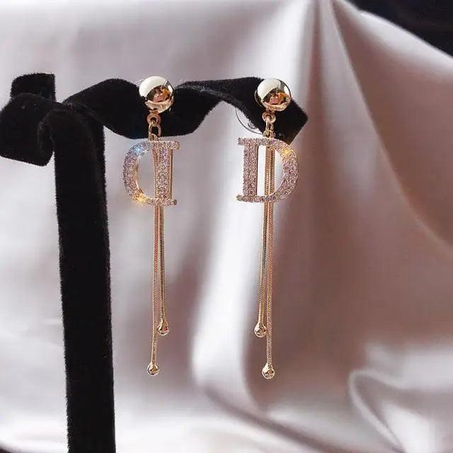 Luxury Shiny Sterling And Charming Long Tassel Drop Earrings For Women And Girls - Exquisite Wedding jewellery