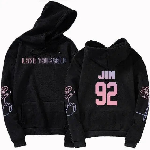 Luxury Unisex Hoody Kpop Hoodies Sweatshirt Love Yourself Hoody Sweatshirt Boys Hoody Hoodies - Treko - Casual Tracksuit, Cool Fashion, Cool Hoodies, Female Fashion, Girls Hoodies, Hooded sweatshirts, Hoodies, Jacket Hoodies, Loose Hoodies, Luxury Hoodies, Modern Hoodies, New Hoodies, Stylish Hoodies, Woman Fashion Hoodies, Women elegant Hoodies, Women fashion, Women Hoodies- Stevvex.com