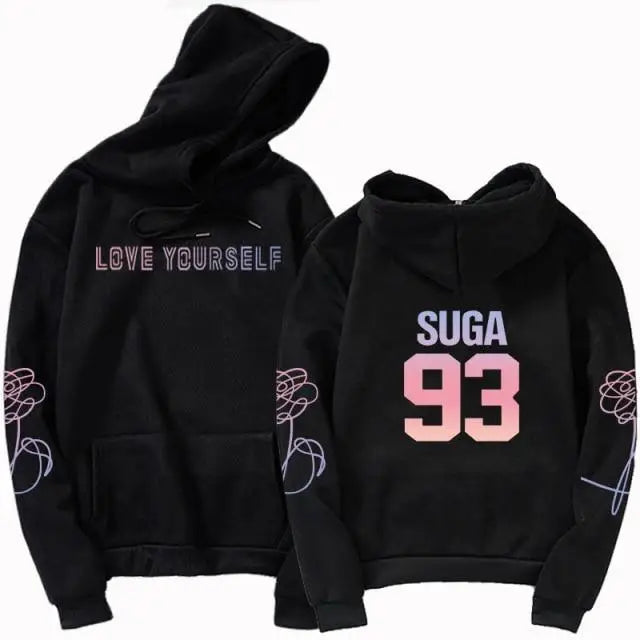 Luxury Unisex Hoody Kpop Hoodies Sweatshirt Love Yourself Hoody Sweatshirt Boys Hoody Hoodies - Treko - Casual Tracksuit, Cool Fashion, Cool Hoodies, Female Fashion, Girls Hoodies, Hooded sweatshirts, Hoodies, Jacket Hoodies, Loose Hoodies, Luxury Hoodies, Modern Hoodies, New Hoodies, Stylish Hoodies, Woman Fashion Hoodies, Women elegant Hoodies, Women fashion, Women Hoodies- Stevvex.com