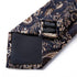 Luxury Wedding Party Floral Design Silk Necktie Hanky And Matching Cufflinks Set For Men Classic Design Necktie Set