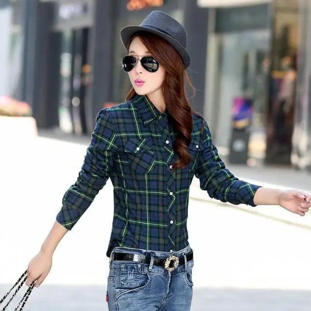 Luxury Winter Warm, Plus Velvet Thicken Plaid Shirt Style Coat Jacket For Women Clothes/Tops/Casual/Jacket/Outerwear For Female - ALLURELATION - 574, Jacket, Jacket For girls, jacket for women - Stevvex.com