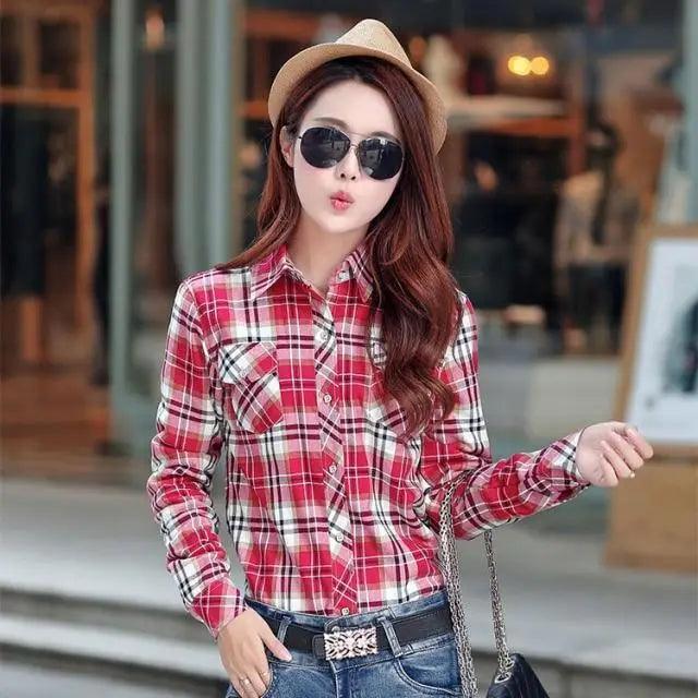 Luxury Winter Warm, Plus Velvet Thicken Plaid Shirt Style Coat Jacket For Women Clothes/Tops/Casual/Jacket/Outerwear For Female - ALLURELATION - 574, Jacket, Jacket For girls, jacket for women - Stevvex.com