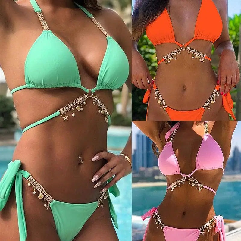 Luxury Woman Bikini Set Diamond Swimsuit Vintage Ladies Swimwear Low Waist Bathing Suit Shining Summer Beach Wear - STEVVEX Fashion - 711, beach bikini, beach swimsuit, Bikini Set, Elegant Women Swimwear, luxury bikini, Luxury Swimwear, Luxury Women Swimwear, Shining Beach Swimsuit, Shining Beach Swimwear, Shining Beach Wear, Shining Bikini, swimsuit for teens, swimsuit for woman, woman, Woman Bikini Set, woman bikini, woman swimsuit, women bikini, Women Swimwear - Stevvex.com