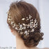 Luxury Women Charming Flower Leaf Pearl Crystal Bridal Hair Comb Pearl Handmade Hair Pin For Women - 18 - STIL5443RRTTY