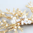 Luxury Women Charming Flower Leaf Pearl Crystal Bridal Hair Comb Pearl Handmade Hair Pin For Women - STIL5443RRTTY