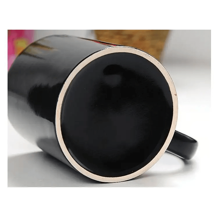 Magic Black Ceramic Color Changing Mug Positive Energy Coffee Cup Unique Modern Design Cups - STEVVEX Kitchen - 730, black mug, ceramic battery mug, coffee mug, Color Changing Cup, color changing mug, cups, magic cup, magic mug, magic mugs, modern mug, mugs, tea mug - Stevvex.com