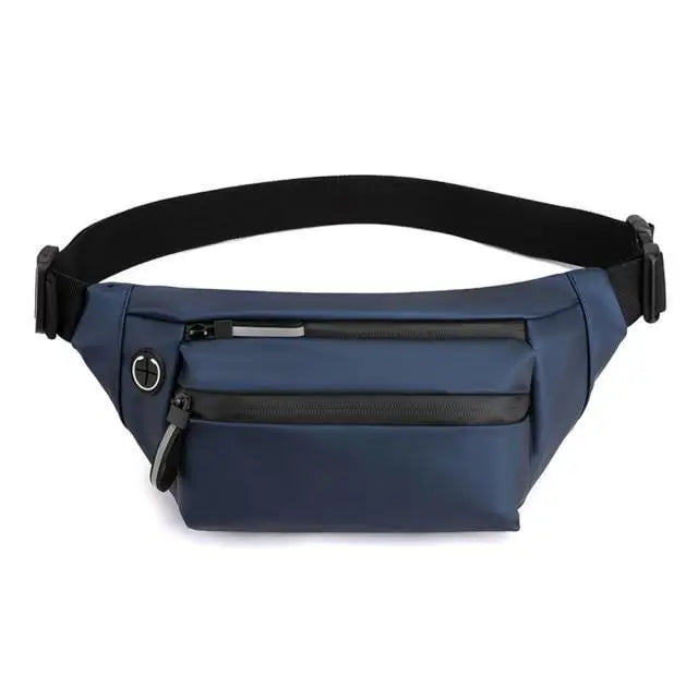 Men Blue Waterproof Belt Bag Fashion Chest Pack New Design High Quality Outdoor Sports Fanny Pack Men’s Travel