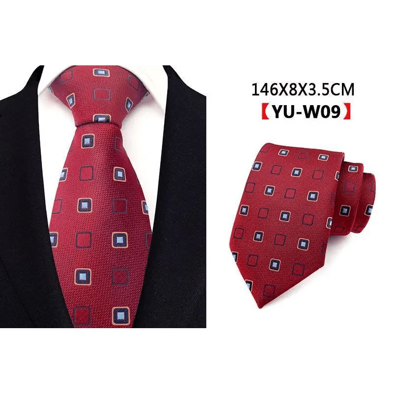 Men Business Elegant Necktie Design Silk Wedding Tie For Men Office Mens Fashion Formal Tie - STIL6538HWZSD