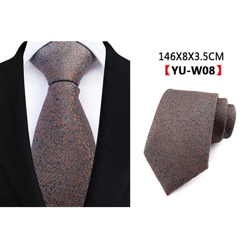 Men Business Elegant Necktie Design Silk Wedding Tie For Men Office Mens Fashion Formal Tie - STIL6538HWZSD