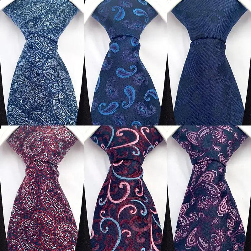 Men Business Elegant Necktie Design Silk Wedding Tie For Men Office Mens Fashion Formal Tie - STIL6538HWZSD