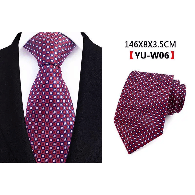 Men Business Elegant Necktie Design Silk Wedding Tie For Men Office Mens Fashion Formal Tie - STIL6538HWZSD