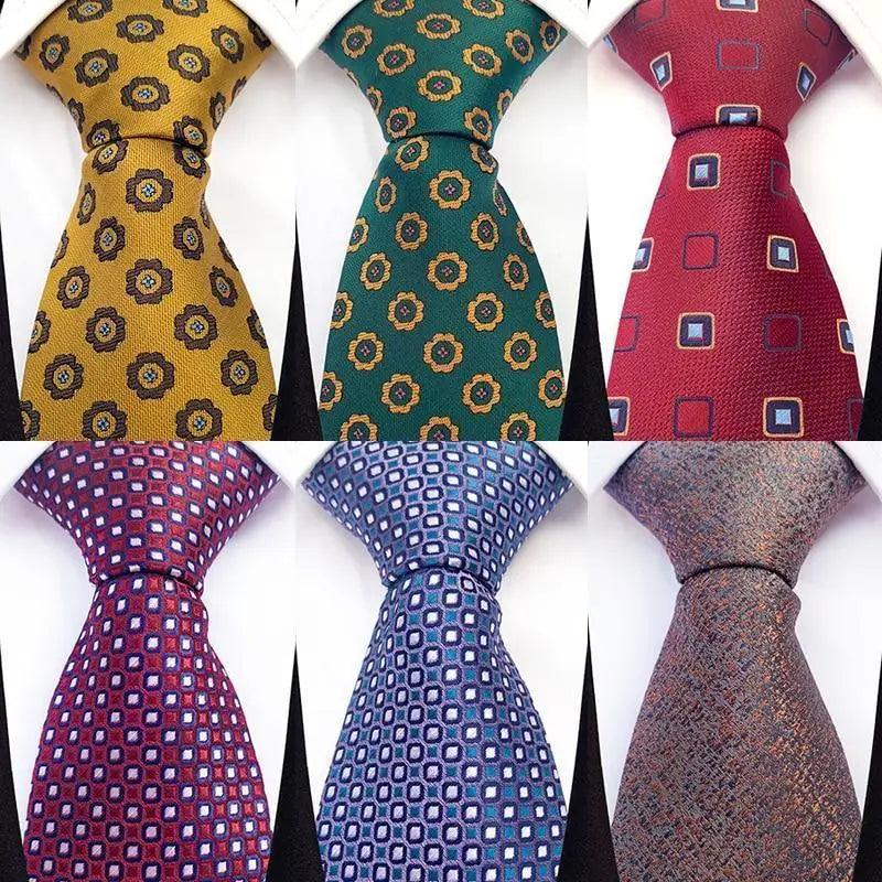 Men Business Elegant Necktie Design Silk Wedding Tie For Men Office Mens Fashion Formal Tie - STIL6538HWZSD