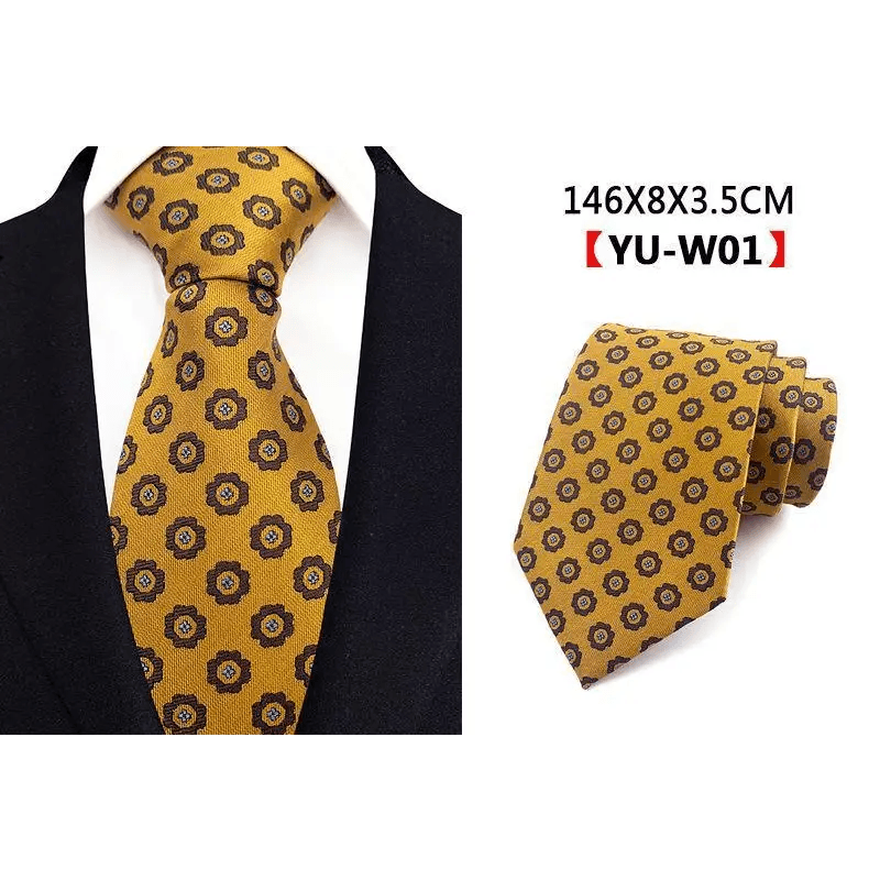 Men Business Elegant Necktie Design Silk Wedding Tie For Men Office Mens Fashion Formal Tie - STIL6538HWZSD