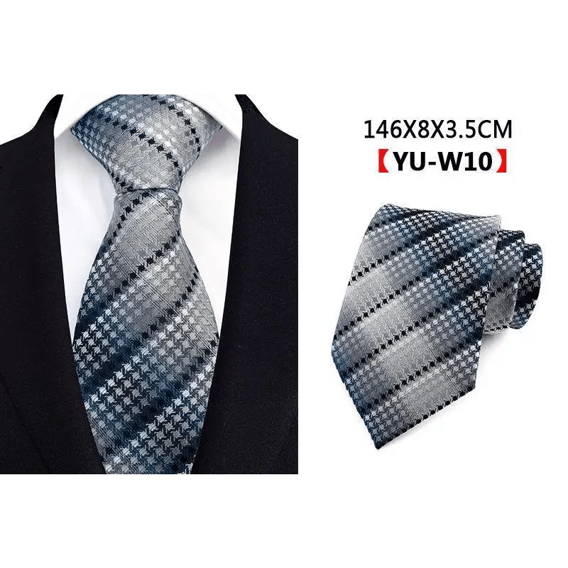 Men Business Elegant Necktie Design Silk Wedding Tie For Men Office Mens Fashion Formal Tie - STIL6538HWZSD