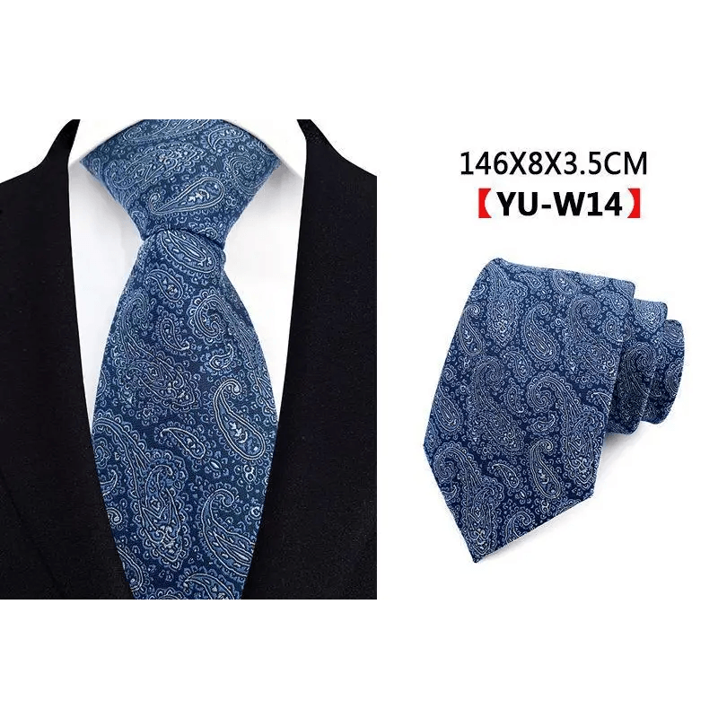 Men Business Elegant Necktie Design Silk Wedding Tie For Men Office Mens Fashion Formal Tie - STIL6538HWZSD