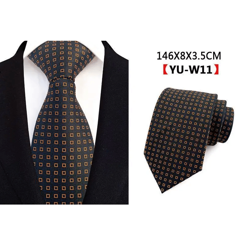 Men Business Elegant Necktie Design Silk Wedding Tie For Men Office Mens Fashion Formal Tie - STIL6538HWZSD